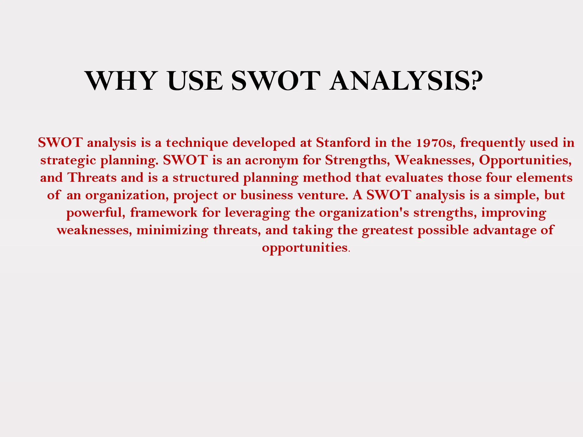 Implementations Of SWOT Analysis On Mc Donalds, KFC And Subway ...